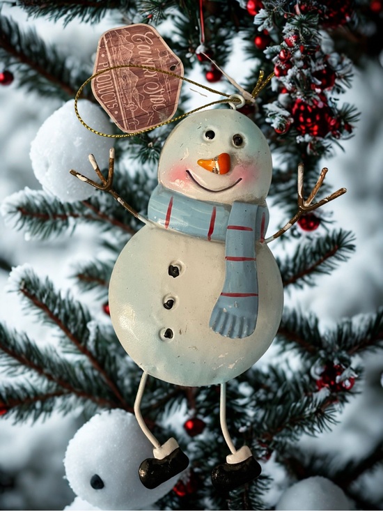 Country Side Products Other - COUNTRY SIDE PRODUCTS Metal Snowman Christmas Tree Ornament Hanging Decor NWT